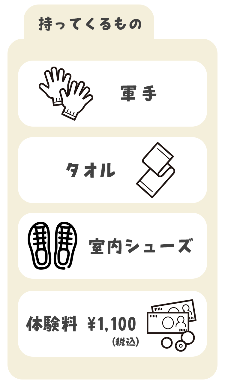 持ってくるもの